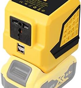 Mellif Portable Power Station 200W for Dewalt 18v Battery, Cordless Outdoor Generator with Dual USB,DC18v to AC 240v for Outdoors Camping Travel Fishing Power Bank RVs Home Use (Battery Not Included)
