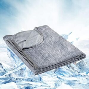 OMERAI Cooling Blanket 150X200CM for Night Sweats Cool Blanket for Sleeping Double-sided Keep Cool Summer Blanket Breathable Cold Blanket Lightweight Cooling Blankets for Bed Sofa Travel Grey