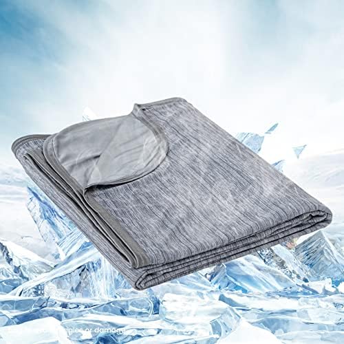 OMERAI Cooling Blanket 150X200CM for Night Sweats Cool Blanket for Sleeping Double-sided Keep Cool Summer Blanket Breathable Cold Blanket Lightweight Cooling Blankets for Bed Sofa Travel Grey