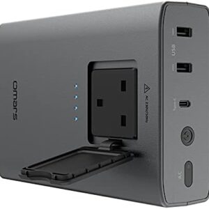 Omars 24000mAh AC Outlet Portable Laptop Power Bank, 90W High Capacity Power Bank, 18W USB-C PD In/Output, USB-A Output, Fast Charging Battery Pack for MacBook Outdoor Camping Travel Emergency