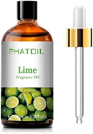 PHATOIL Lime Fragrance Oils for Aromatherapy, Essential Oils for Diffusers for Home, Premium Quality Lime Fragrance Essential Oil, Perfect for Diffuser, Relaxation, Yoga, Skin Care - 100ml