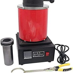 1600W Automatic Gold Silver Melting, 1KG/2KG/3KG,with Graphite Crucible, 1100℃ Digital Melting Furnace,Furnace Refining Casting Gold Silver Copper Jewelry Making Precious Metals,1KG (1kg)