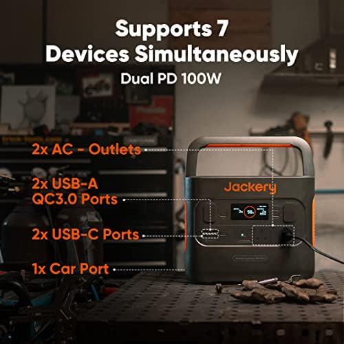 Jackery Explorer 1500 PRO Portable Power Station, 2hrs Fast Charging, 1512Wh Capacity with 2 x 1800W AC Outlets, for Home Backup, Emergency, Outdoor Camping - Image 5