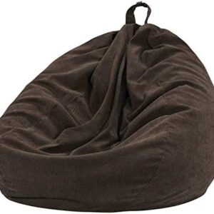 ASDFSADF 70x80cm Lazy Sofas Cover Chairs Cover with Inner Liner Warm Corduroy Lounger Seat Bean Bag (Fillings not included) Pouf Puff Couch Tatami Living Room-brown