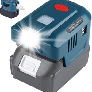 EID 150W Power Inverter for Bosch 18V Battery Portable Power Station, with 1 AC Outlet 2 USB Ports LED Light Outdoor Generator for Road Trip, Home Emergency, Laptop