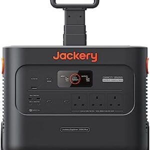 Jackery Portable Power Station Explorer 2000 Plus with 2042.8Wh LiFePO4 Battery 3000W Output, Expandable to 12kWh 3000W, Compatible with Solar Panel for Outdoor RV Camping & Emergency