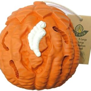 Dog Toys, Pet-Fun® XL Indestructible Tough Dog Chew Toy Pomelo For Aggressive Chewers Large Breed, Dog Treat Ball Boredom Breaker, Enrichment Puzzle Feeder, Strong Teething Chew with Dental Care