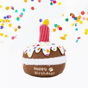 lifefav Dog Birthday Toy - Pup Cake Puppy Cupcake Squeaky Plush Dog Birthday Toy