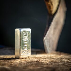 5oz Solid Silver Bar - Large 5 HALLMARKED