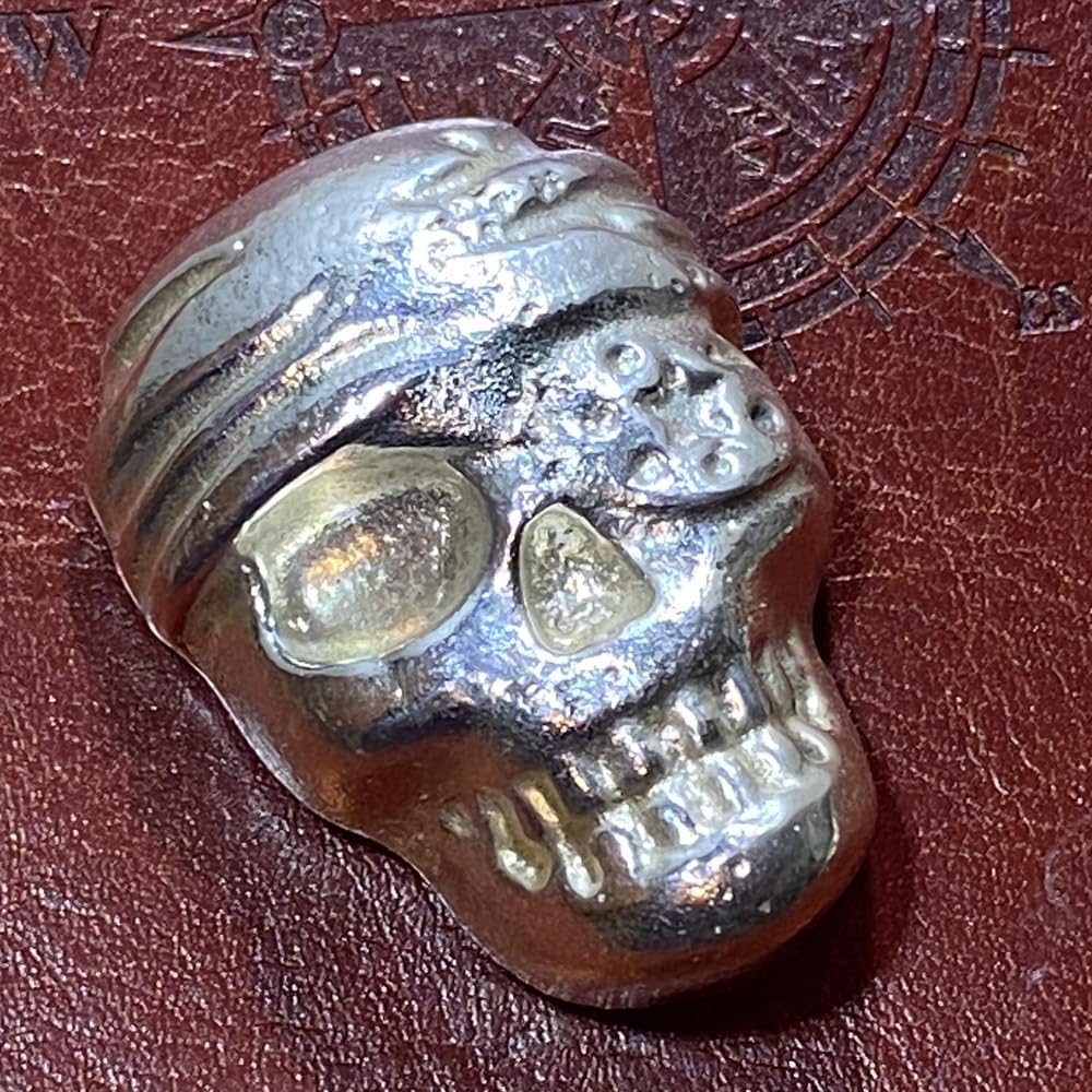 100g Solid Silver Pirate Skull - Image 2