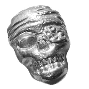 100g Solid Silver Pirate Skull
