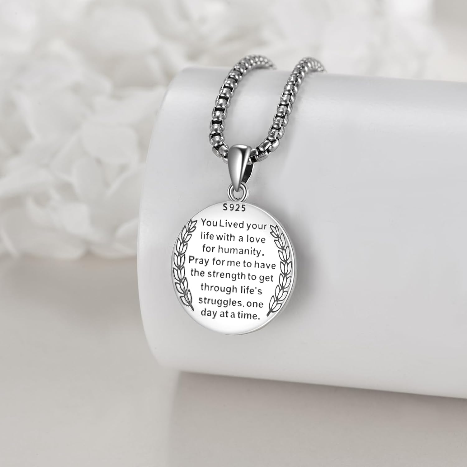 YFN Patron Saint Necklace Sterling Silver Amulet Medal Pendant Religious Jewellery Gifts for Women Men - Image 3