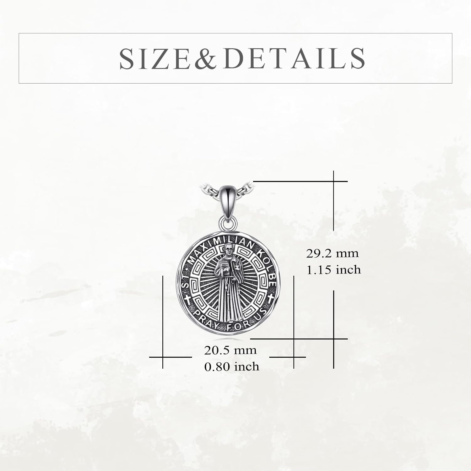 YFN Patron Saint Necklace Sterling Silver Amulet Medal Pendant Religious Jewellery Gifts for Women Men - Image 4