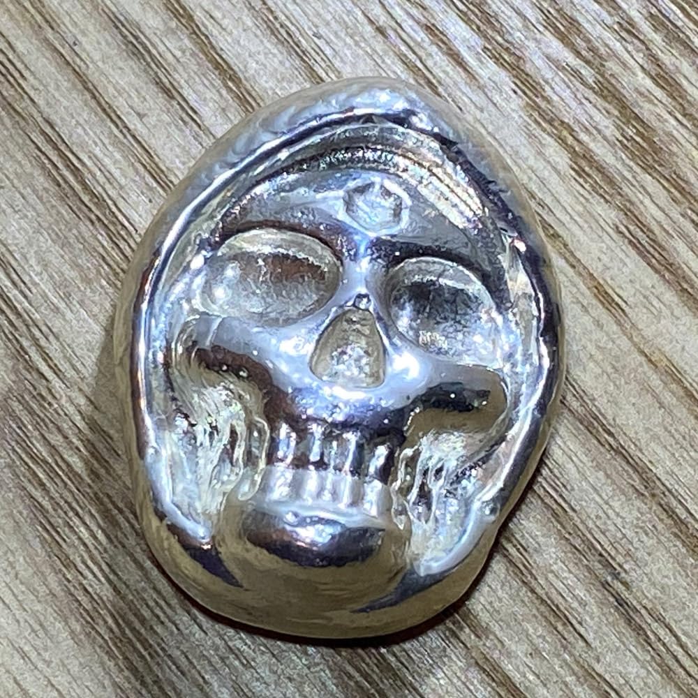 100g Solid Silver Grim Reaper Skull - Image 3
