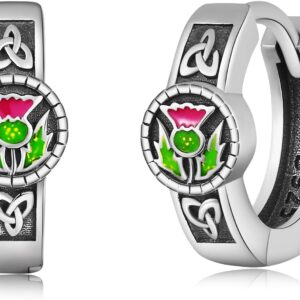 Tree of Life/Celtic Knot/Paw Print/Lightning Bolt/Turtle Earrings Sterling Silver Small Hoop Earrings Celtic Jewellery Gifts for Women Men