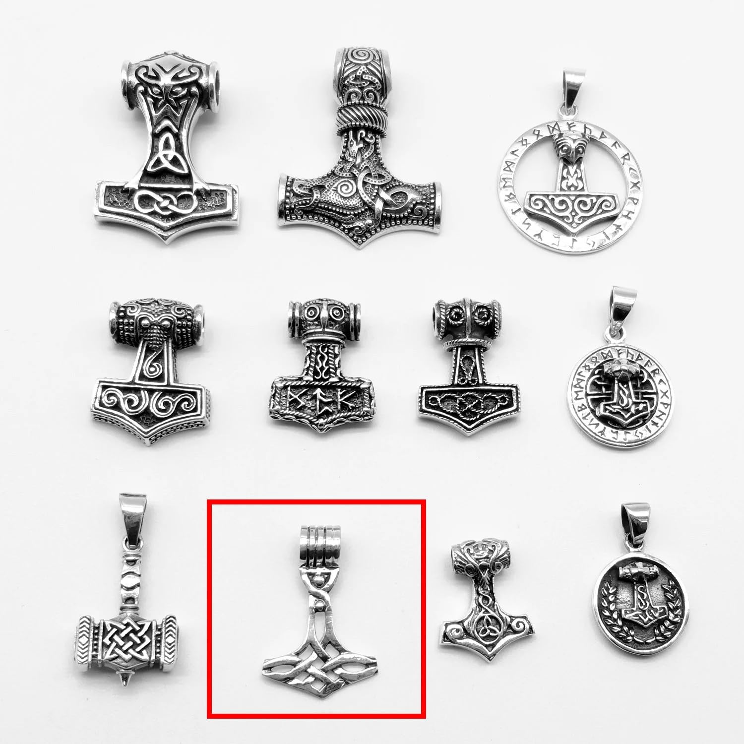 Genuine 925 Sterling Silver Personalised Thor’s Hammer Necklace/Norse Viking Necklace/Free Engraving Service/Quality Handmade Silver - KIMNKIM D17-1 - Image 6