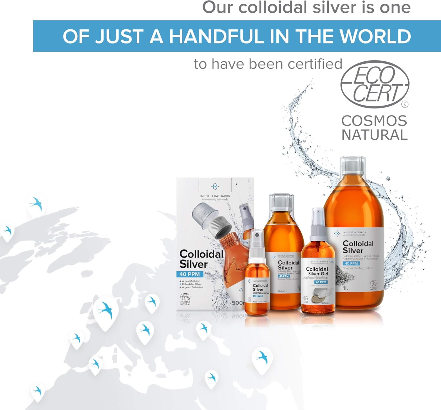 Highest Purity Colloidal Silver 300mL ● 40 PPM ● Free Spray to Fill ● Superior Concentration, Smaller Particles, Better Results ● Certified by 3 Independent Laboratories ● Institut Katharos - Image 4
