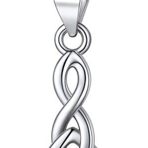 ChicSilver 925 Sterling Silver Celtic Knot Birthstone Pendant Necklace for Women Simulated 12 Month Birthstone Jewelry(with Gift Box)