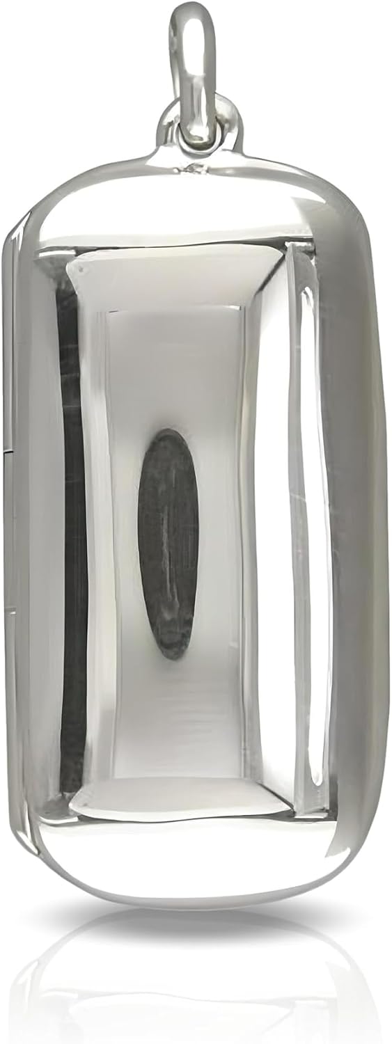 Designer Inspirations Boutique Large Sterling Silver Plain Rectangle Locket - 4cm Long - Perfect for Engraving