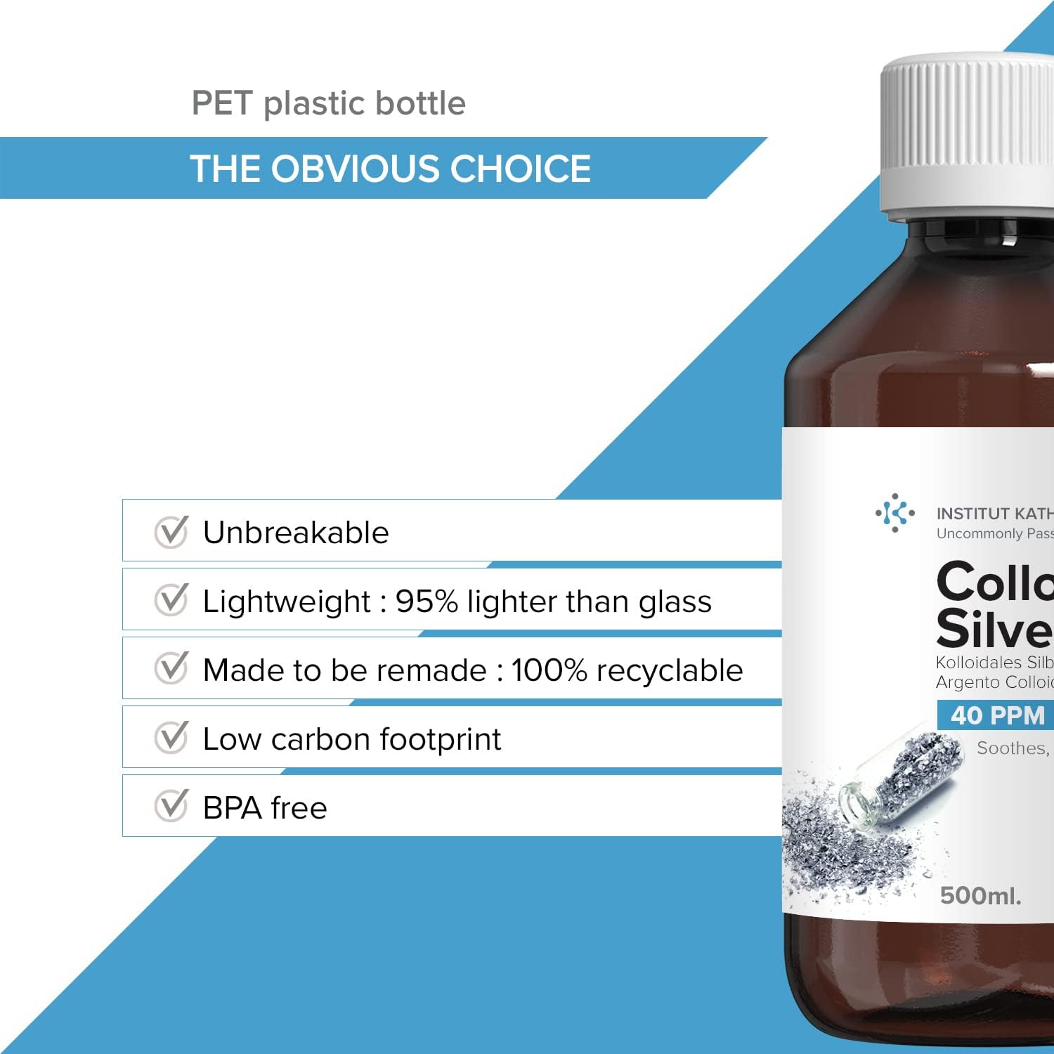 Highest Purity Colloidal Silver 300mL ● 40 PPM ● Free Spray to Fill ● Superior Concentration, Smaller Particles, Better Results ● Certified by 3 Independent Laboratories ● Institut Katharos - Image 5