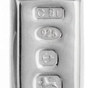 Designer Inspirations Boutique MENS Feature Hallmark Solid Ingot Pendant on 20" Inch Silver Chain Necklace for Men Boys - Engravable - 925 Sterling Silver