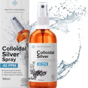 Colloidal Silver Spray 100mL ● 40 PPM ● Superior Concentration, Smaller Particles, Better Results ● Ecocert Cosmos Natural Certified ● Institut Katharos