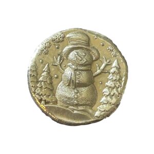 1 troy ounce, 999fs snowman round - exquisite handmade Scottish coin - ideal gift for Christmas or winter lovers.