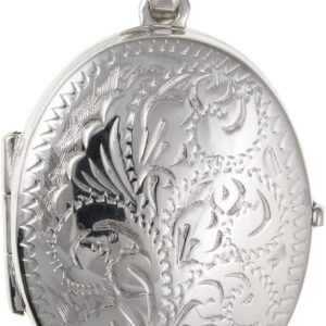 Designer Inspirations Boutique OVAL Silver Locket for Women/Teenager/Girls (Without Chain) - 925 Sterling Silver -