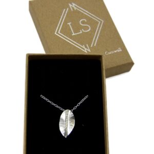 Leaf necklace - leaves pendant- delicate leaves - Sterling Silver leaves - leaf jewellery - nature inspired jewellery - hand made in Cornwall