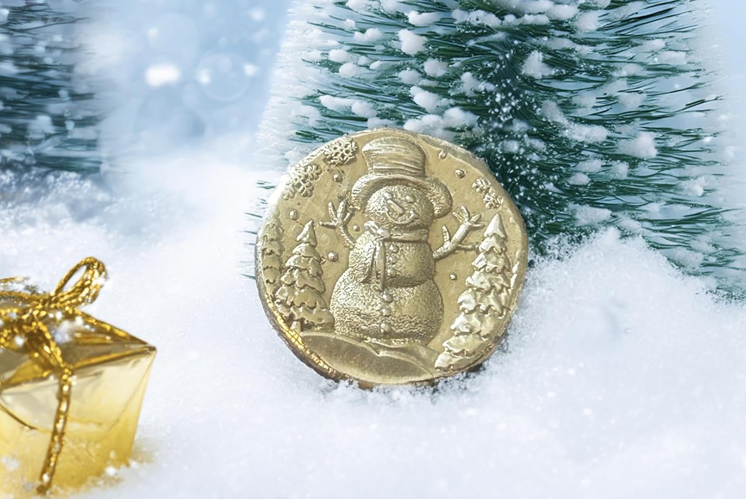 1 troy ounce, 999fs snowman round - exquisite handmade Scottish coin - ideal gift for Christmas or winter lovers. - Image 2