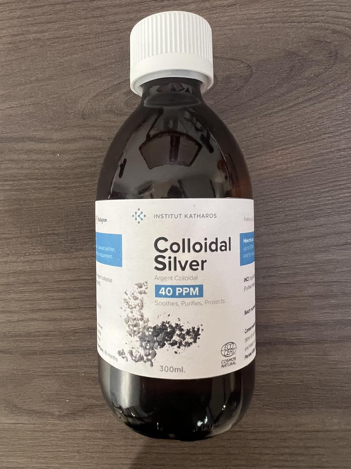 Highest Purity Colloidal Silver 300mL ● 40 PPM ● Free Spray to Fill ● Superior Concentration, Smaller Particles, Better Results ● Certified by 3 Independent Laboratories ● Institut Katharos - Image 8