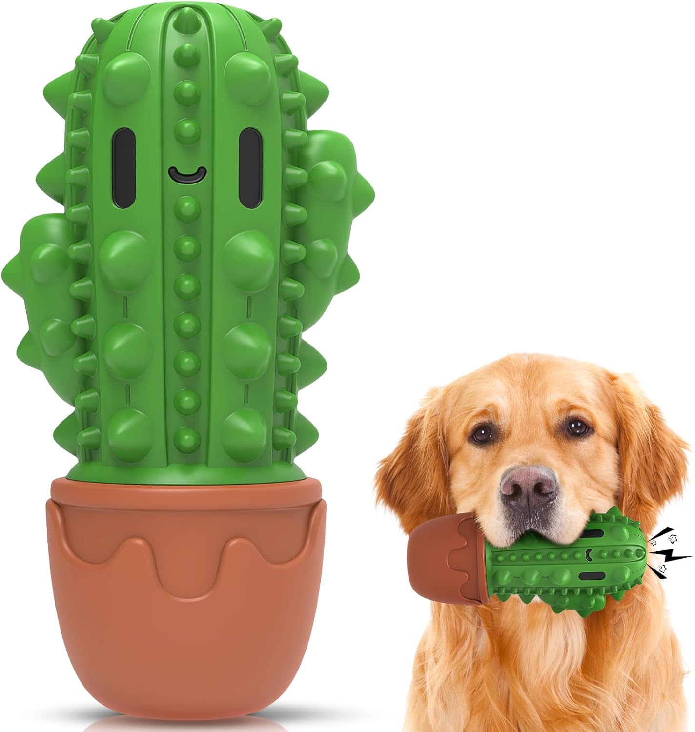 HETOO Dog Toys, Indestructible Dog Chew Stick for Medium Large Breed with Beef Favor, Durable Dog Toothbrush Toy for Dogs Teeth Cleaning & Keep Them Busy, Rubber Nylon Materials
