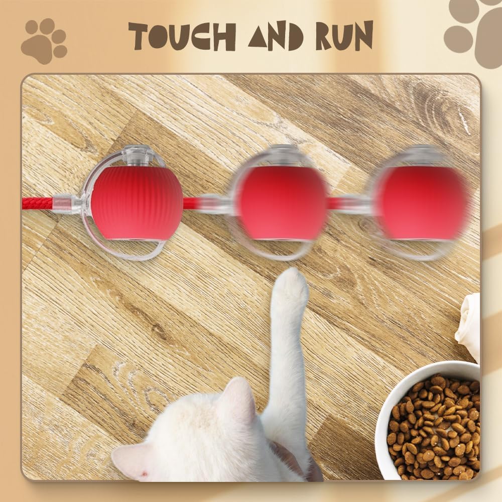 Upgraded Interactive Rolling Dog Ball, Self Rolling Dog Ball Interactive Automatic Cat Toys Self Moving Dog Toys, 360° Smart Automatic Rolling Ball Toy Electric Balls for Dog/Cat (Green) - Image 2
