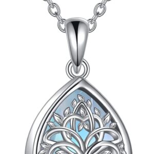 YFN Tree of Life Necklace 925 Sterling Silver Celtic Tree Pendant Jewellery Gifts for Women Men Girls Boys