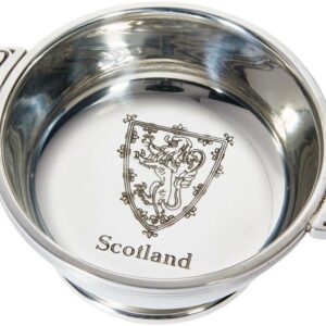 Wentworth Pewter - Lion of Scotland Standard Pewter Whisky Tasting Bowl Loving Cup Burns Night
