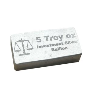 5 troy oz, Investment Bar Solid Silver, 999fs, Made in Scotland – Ideal for Investment & Gift Giving.