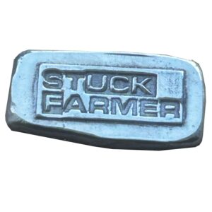 1oz Stuck Farmer Silver Bar 999fs, Premium Craftsmanship from Scotland, Unique Gift for Silver Enthusiasts.