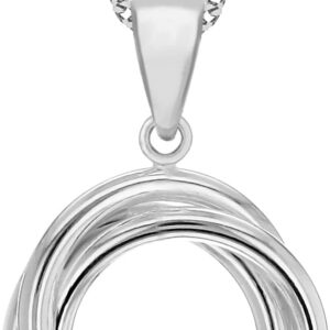 Tuscany Silver Women's Sterling Silver Triple Ring on Curb Chain of 46 cm/18 Inch
