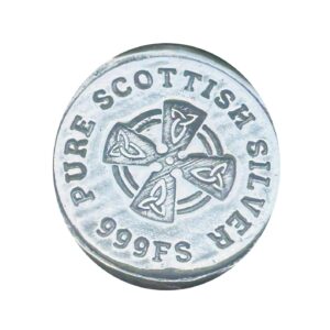 2 Troy Oz,Celtic Cross Solid Silver Round 999fs, Handmade Keepsake for Special Occasions, Perfect Unique Gift.