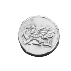 1oz Welsh Dragon Round, 999fs, Solid Silver, Handmade Coin for Collecting and Special Occasions.\