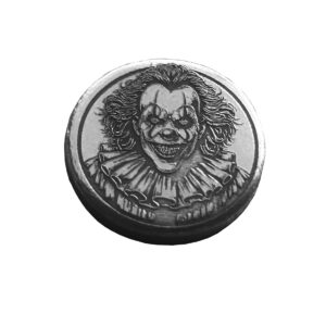 3g - Creepy Clown - Solid Silver - 999fs - Handmade - Quirky Gift for Clown Enthusiasts.