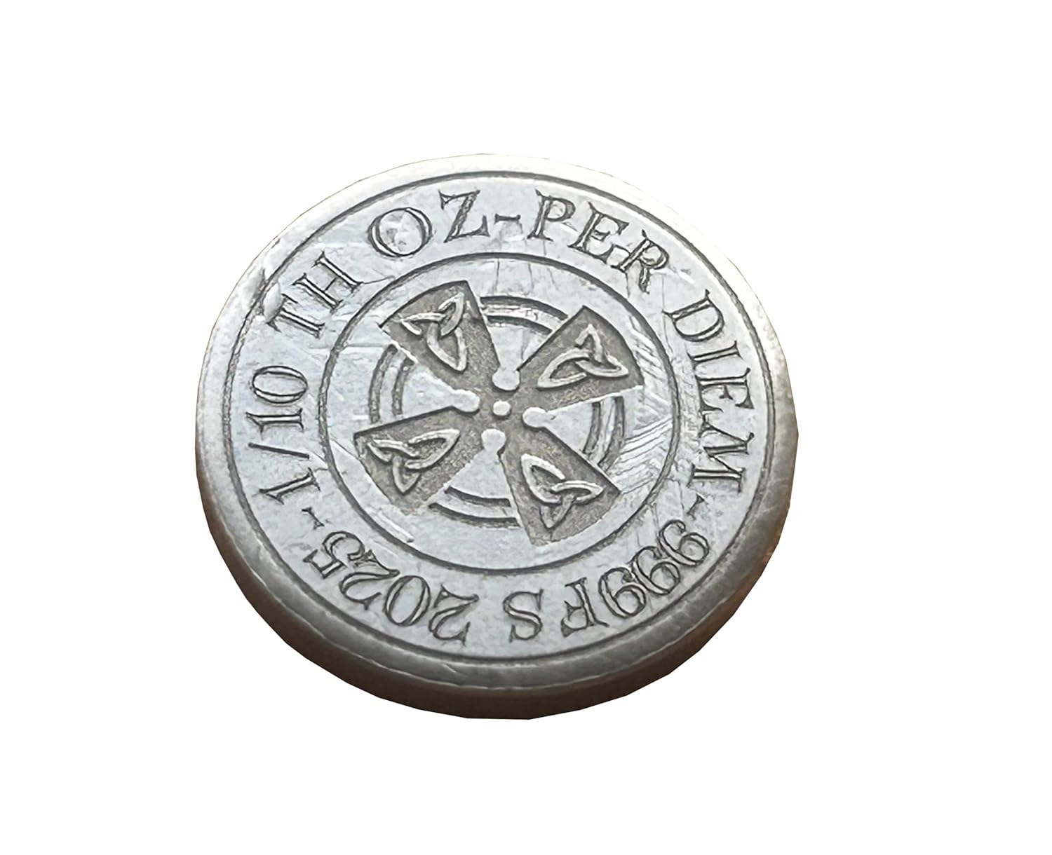 3g - Celtic Per Diem - 999fs - Silver - Handmade Solid Silver Round, Perfect Addition to Your Collection, Great Gift Idea.