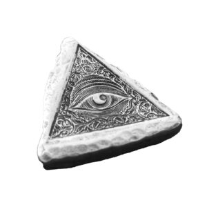 2oz All Seeing Eye Round, Solid Silver 999fs, Handmade for Collectors and Unique Gifts.