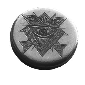 3g - All Seeing Eye Round - 999fs - silver, elegant solid silver art piece, unique addition to your collection or as a gift.