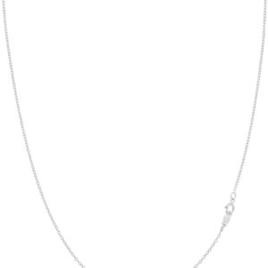 KEZEF 925 Cable Sterling Silver Chain For Women | Thin & Strong Necklace Chain with Oval Links | Great for Pendants or Layering | 1.3mm
