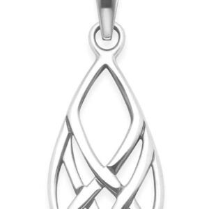 Heather Needham Sterling Silver Celtic Pendant Necklace on 16" silver chain - SIZE: 20mm x 9mm Gift Boxed 8194/16