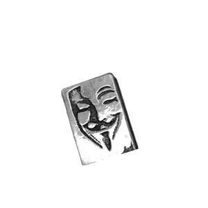 2oz Anonymous Mask Bar - 999fs Handcrafted Silver Bar for Collectors, Investment, and Special Gifts