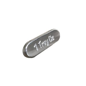 1 Troy Oz Round Ends Silver Bar - 999fs Handmade Solid Silver Investment Bar for Collectors Gift