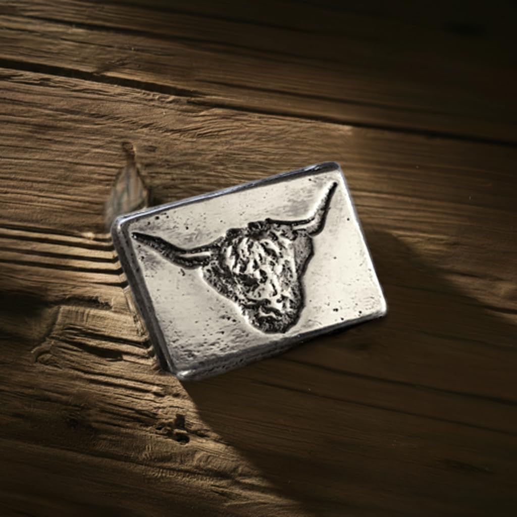 2oz Highland Cow Silver Bar, Unique Handmade 999fs Silver Art from Scotland, Ideal Collectible Gift - Image 3