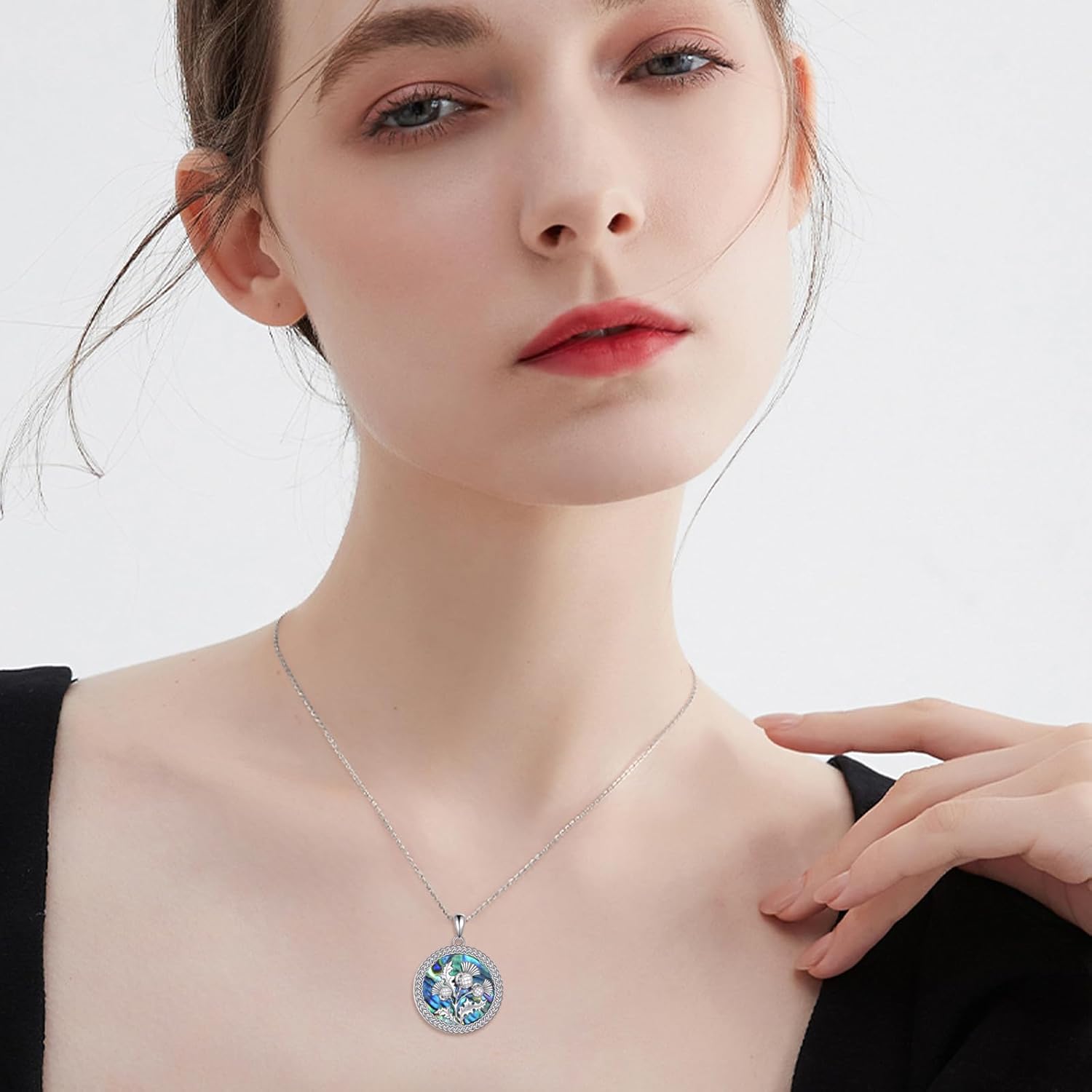 VONALA Celtic Necklace 925 Sterling Silver Tree of Life/Hamsa/Witches Knot/Claddagh/Viking/Pentagram/Ankh Pendant Necklace Celtic Jewelry Gift for Women - Image 3